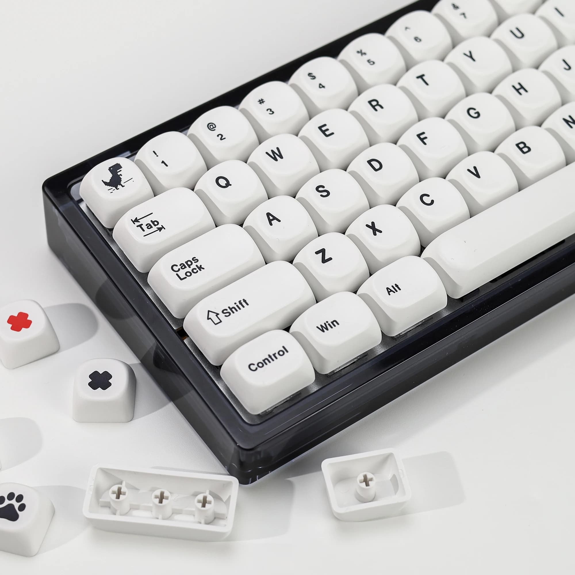 KBDiy GMK Minimal Keycap KOA Profile White Theme Stile minimalista PBT Keycaps Cherry MX Switch per 60 tastiere meccaniche da gioco