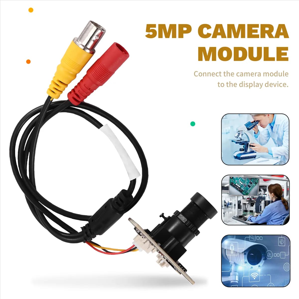 2025 + 1200TVL 5MP Modulo telecamera CCTV analogica con obiettivo da 25mm per microscopio fai da te telescopio telecamera per auto videocitofono campanello PAL