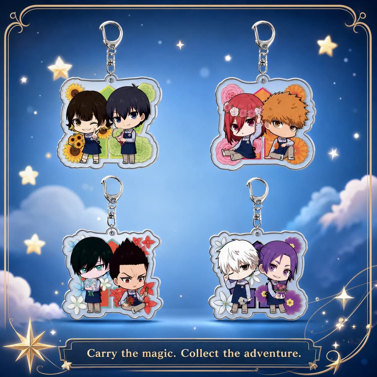 Yoichi Isagi Meguru Bachira Rensuke Kunigami Blue Lock Acrylic Keychain Clear Backpack Charm Anime Figure Gift