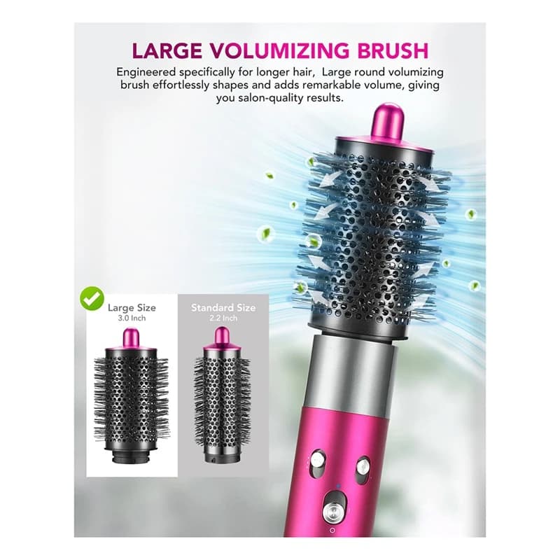 Accessory for hair dryer Diffuser and large round volumizing brush fitting compatible for HS05, HS01- Ideal Beauty Gift