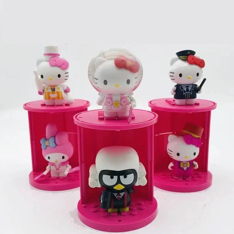 Authentic Sanrio Building Blocks HelloKitty MY MELODY KUROMI Cinnamoroll Pochacco Puzzle Toy Handmade Ornament Children's Gift