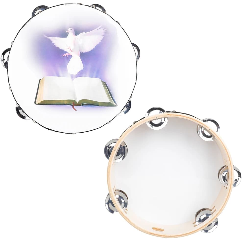 8 pollici tamburello pace piccione pannello tamburo percussione musicale illuminazione per bambini giocattoli strumento educativo regalo
