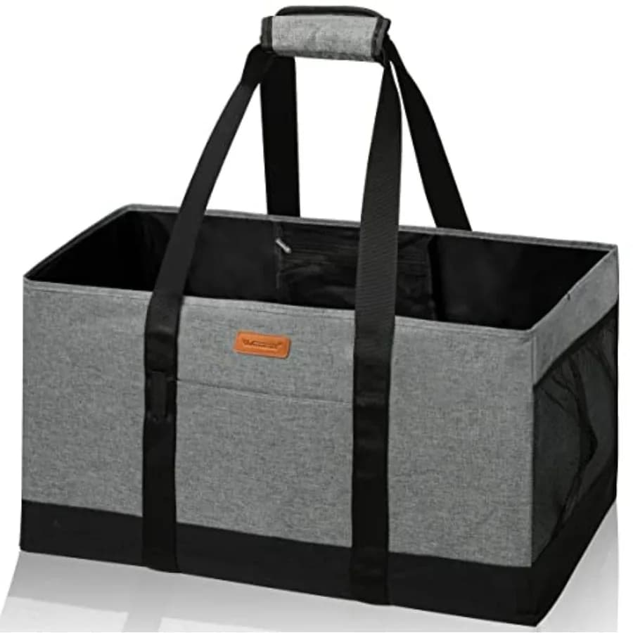 Borsa Pieghevole Extra Large per la Spesa con Manici per Conservazione, Picnic, Spiaggia, Piscina, Lavanderia - Borsa Riutilizzabile XL da 22 Pollici
