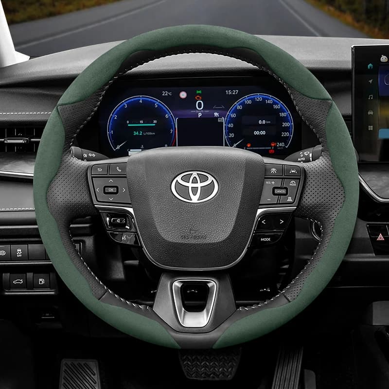 Suitable for Toyota Anti-slip Buckle Segmented suede cover Suitable for Yaris Auris Chr Corolla Rav4 Hilux Wish Space Aqua Probox Prius 30 E150 Isis C Hr Corona Alphard Celica Mark