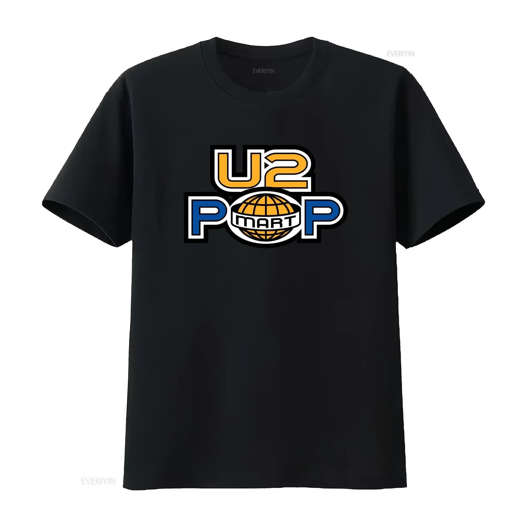 Maglietta da concerto U2 Pop Rock Band 2016 per uomo e donna, elegante, comoda, vintage, effetto lavato, leggermente versatile, con grafica.
