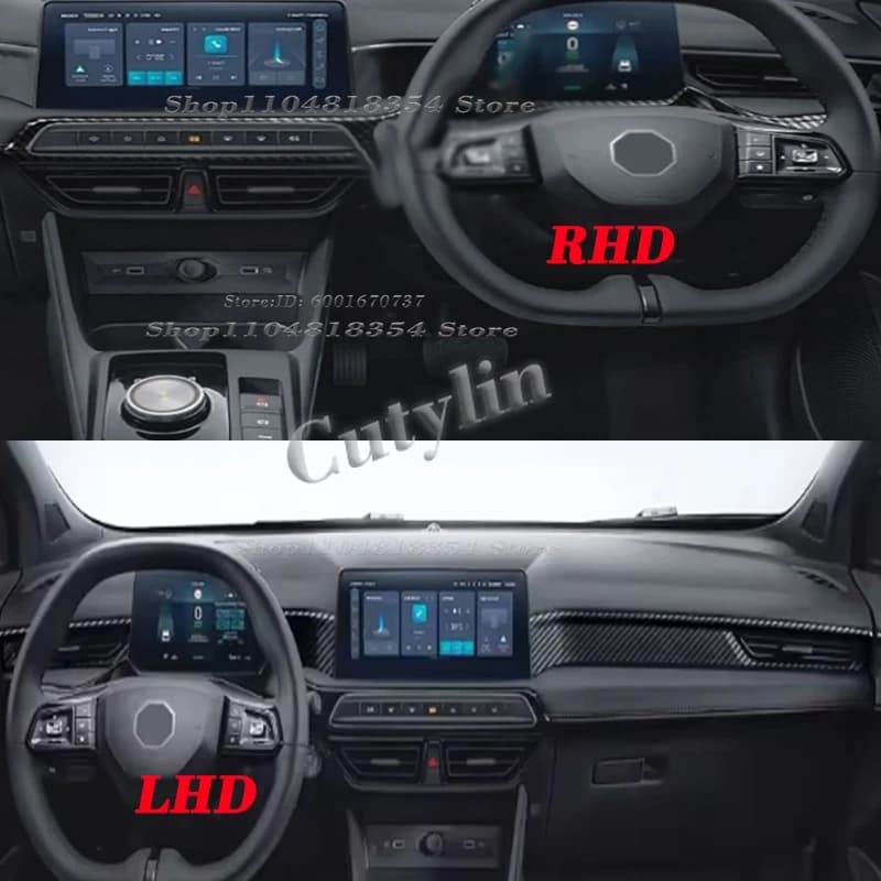 LHD RHD Per MG3 Hybrid 2024 2025 Accessori ABS Fibra di Carbonfiore Copertura del Volante Dell'automobile Finestra Ascensore Pannello dei pulsanti Pannello del cambio