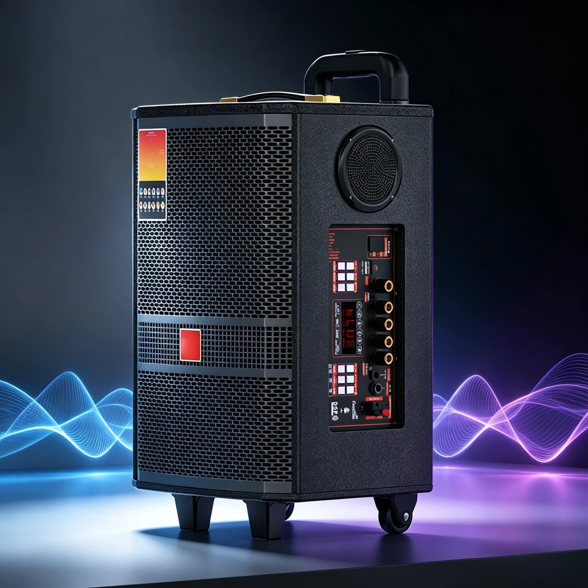 1000W High Power Portable Bluetooth Speaker Outdoor Karaoke Subwoofer Large Volume Home 220V Rechargeable Trolley Audio