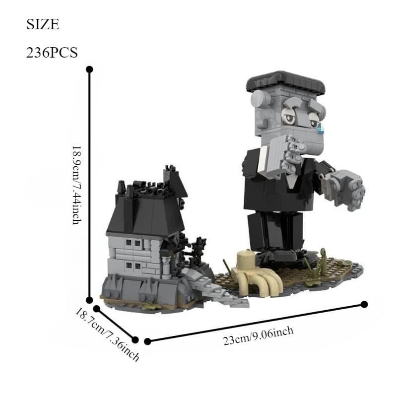 Set di 236 Pezzi di Figure di Mostri Classici, Modello 3D di Horror Gotico, Kit di Costruzione Vintage da Collezione per Adolescenti e Adulti