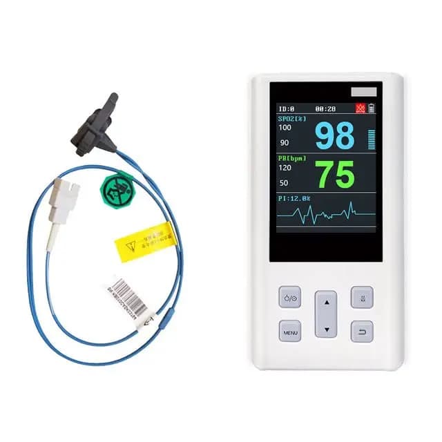 Factory Price Medical Grade Handheld Pulse Oximeter Blood Oxygen SPO2 Monitor CE Certified Class II Built-in Battery 1 Year