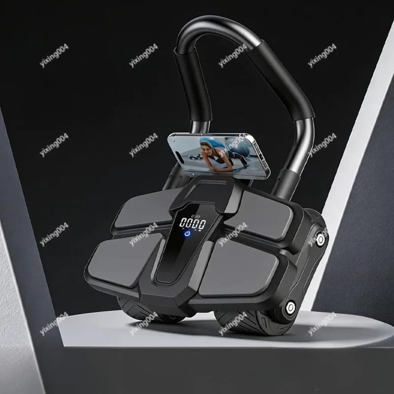 Four‑Wheel Automatic Rebound Ab Roller Home Fitness Abdominal Trainer for Men Women Workout