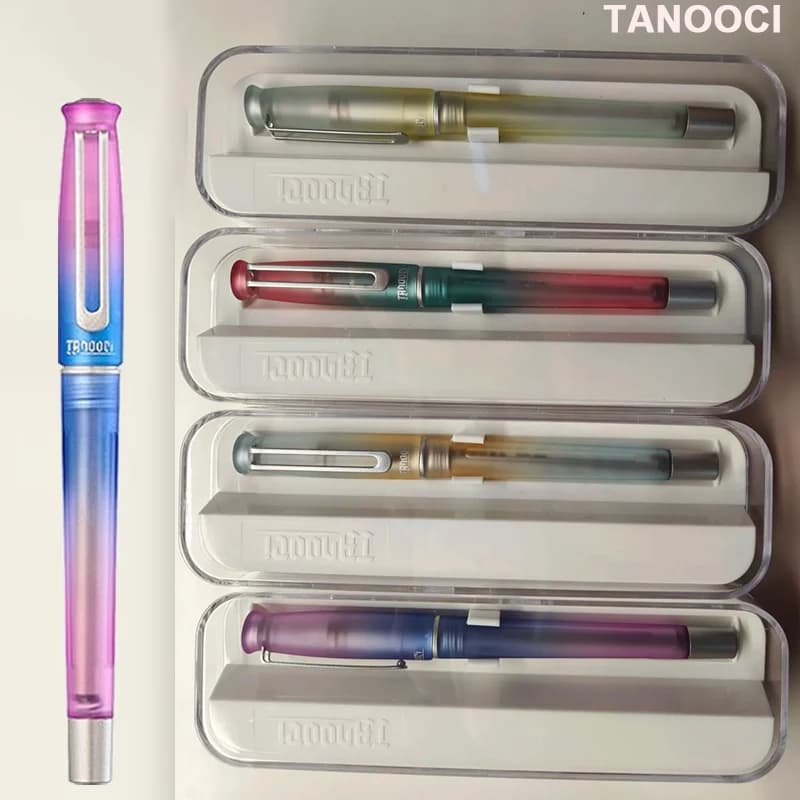TANOOCI Gradient Color Cocktail Series Gel Pen with Magnetic Snap Cap, 0.5mm Quick-Drying Ink Elegant Stationery for Journaling