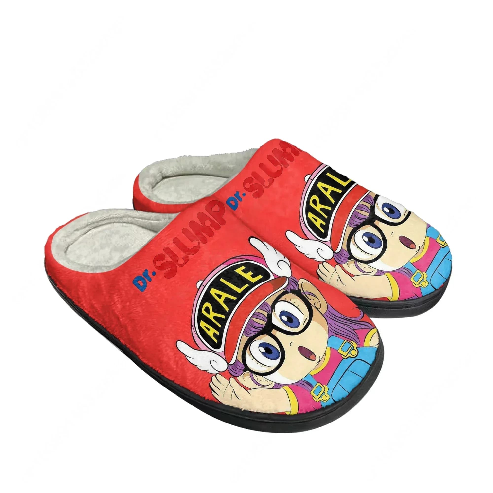 Japan Manga Cartoon A-Arale Dr Slump Home Cotton Custom Slippers Mens Women Sandals Plush Casual Keep Warm Shoes Thermal Slipper