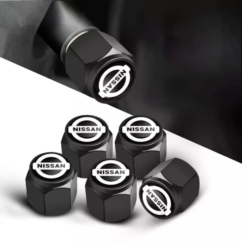 4 pieces aluminum alloy wheel auto stop valve tyre cover tire stem for Nissan X-trail Qashqai Juke Note Sentra Patrol Navara Micra