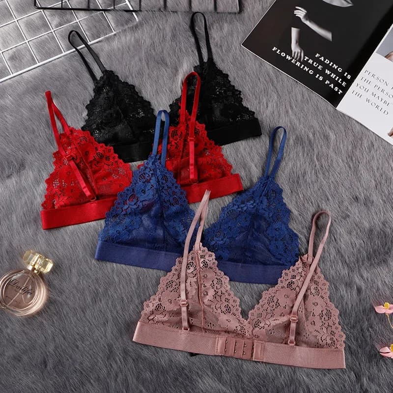 Reggiseno sexy per donna Intimo sottile in pizzo Reggiseni trasparenti femminili per donna Lingerie sexy in pizzo Bralette per donna Ropa Para Mujer
