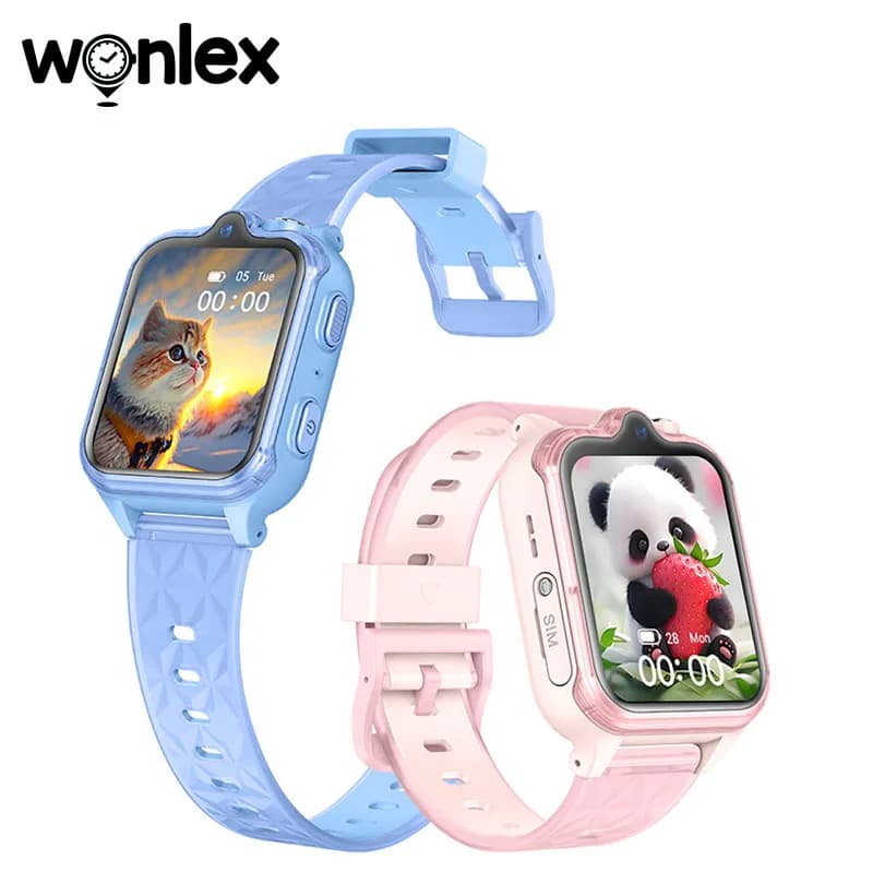 Wonlex Kids Smart Watch Doppia fotocamera 4G Orologio per bambini GPS Posizione in tempo reale 2 + 16GB Cardiofrequenzimetro APP Scarica Smartwatch Bambino