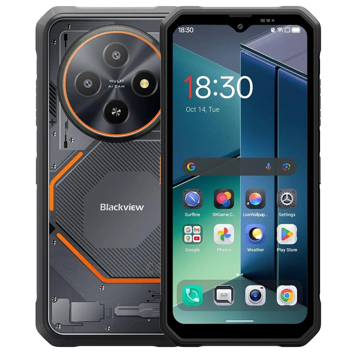Blackview FORT 2 Smartphone Display 6.56'' Batteria 5000mAh 8GB+128GB / 256GB Fotocamera 16MP 4G Android 15 NFC Telefono Cellulare