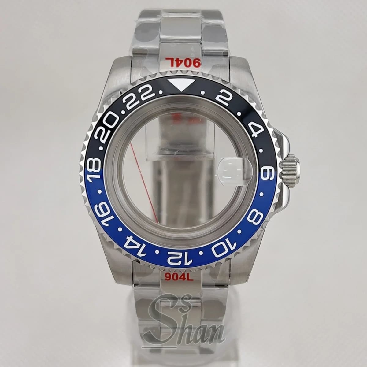 Cassa SUB da 40 mm per immersioni fino a 10 ATM, adatta per movimenti NH34A, NH35A, GMT, ETA, PT5000, cinturino in acciaio inossidabile lucidato, vetro zaffiro.