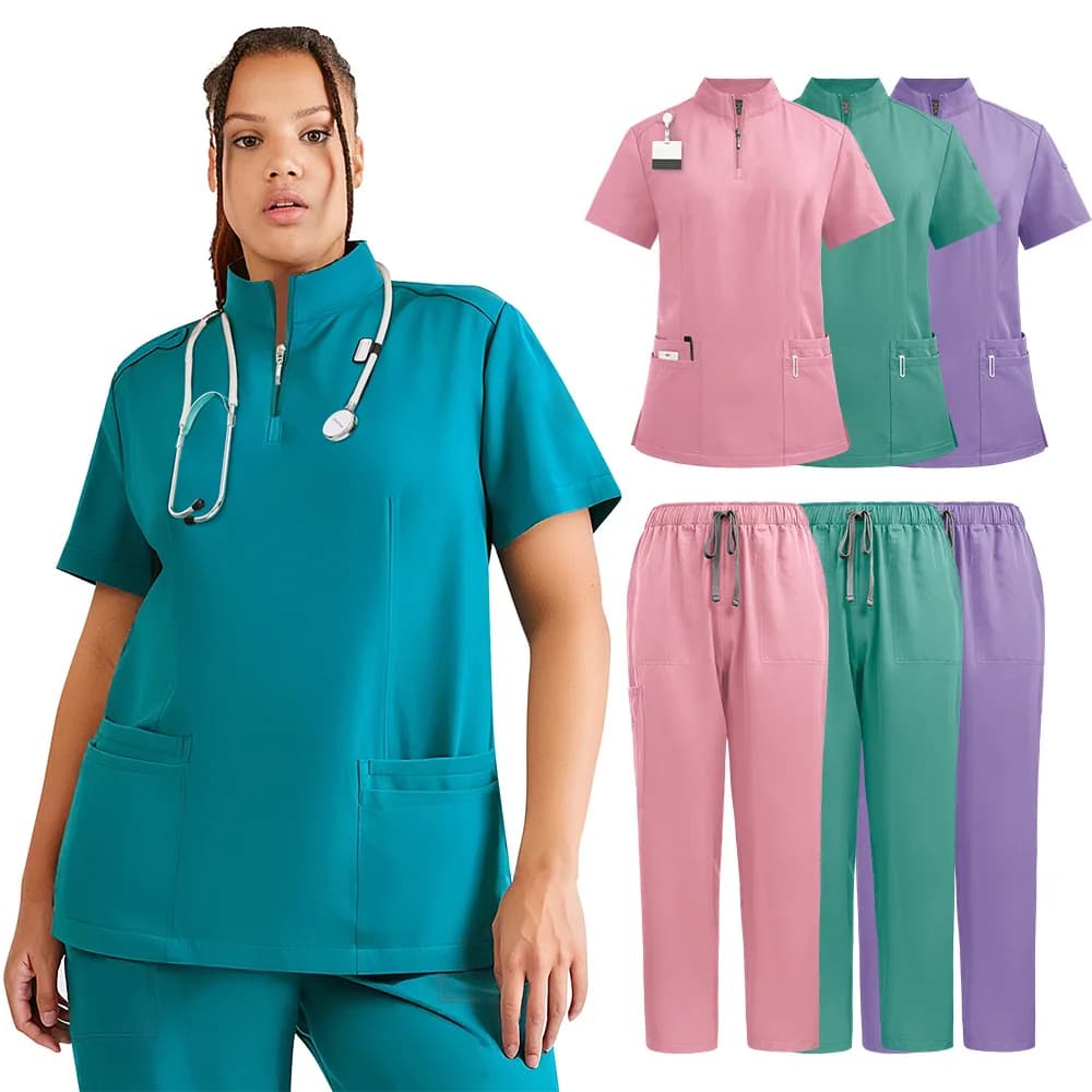 Abbigliamento per Infermieri, Vestiti per Lavaggio Mani, Abiti per Sala Operatoria, per Uomini e Donne, Personale Medico Clinico, Traspirante e Assorbente