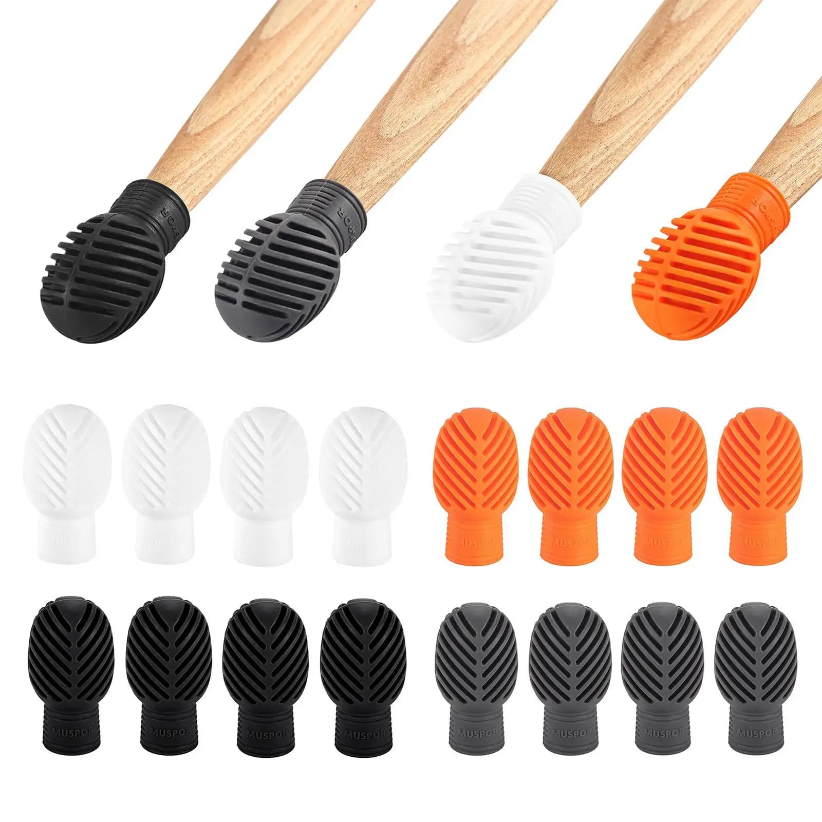 Smorzatore per bacchette in silicone resistente e silenzioso, per pad da pratica di percussioni, accessori per batteria per bambini e adulti