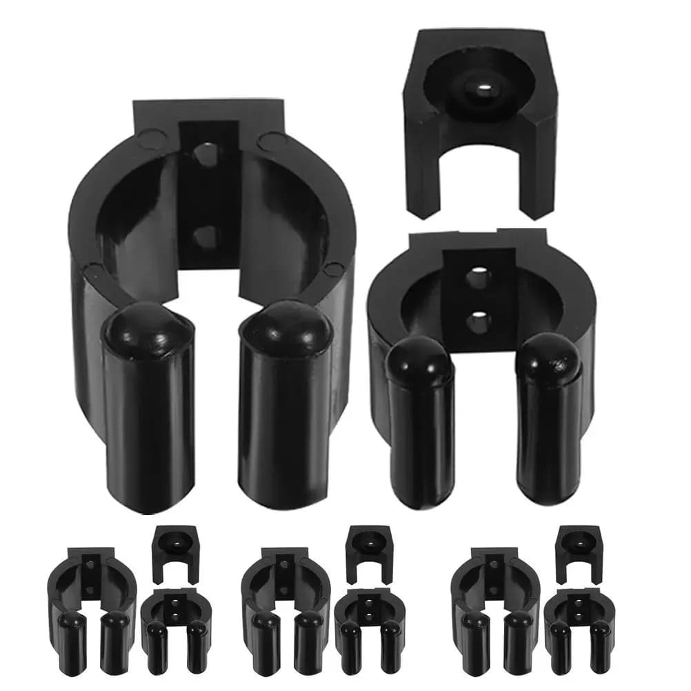 12Pcs Billiard Cue Racks Wall Mounted Fishing Rod Holders Pool Cue Brackets Secure Locking Mechanism Compact Design for Home