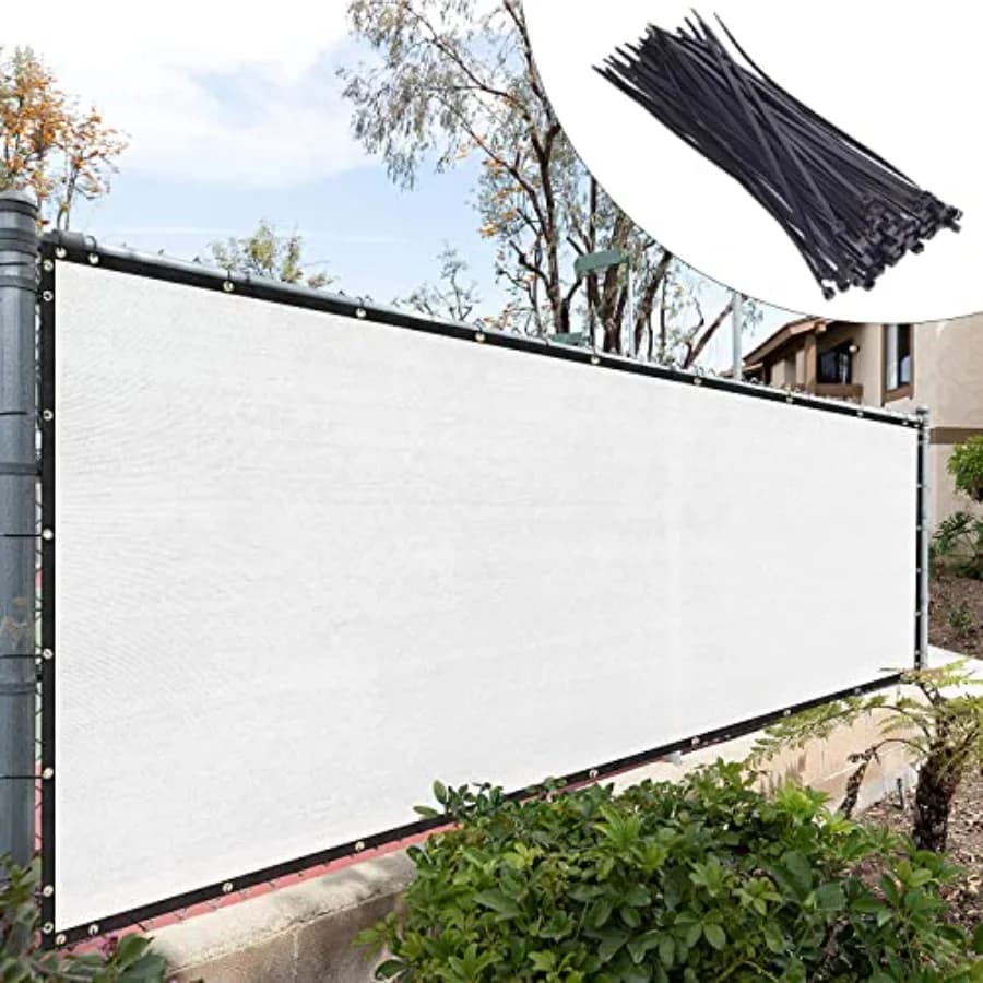 Schermo per la privacy per recinzioni 4' x 50' - Rete frangivento in tessuto a maglia - Fascette stringicavo incluse - Realizziamo misure personalizzate