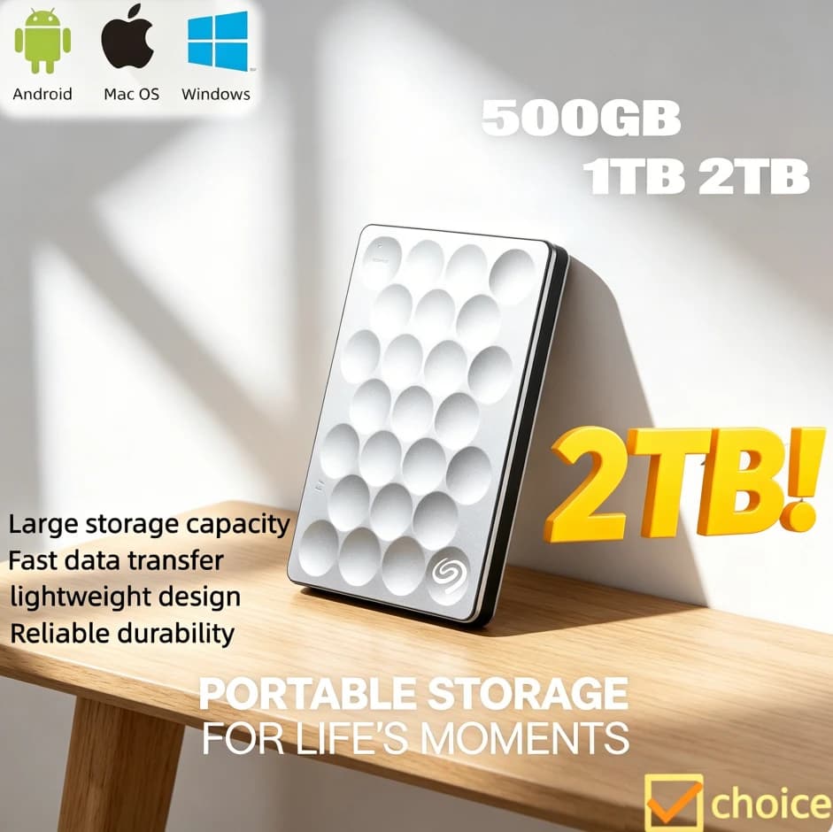 OEM per Seagate HDD esterno portatile da 2,5 pollici USB 3.0 con trasmissione ad altissima velocità, memoria dati ad alta capacità per laptop e PC