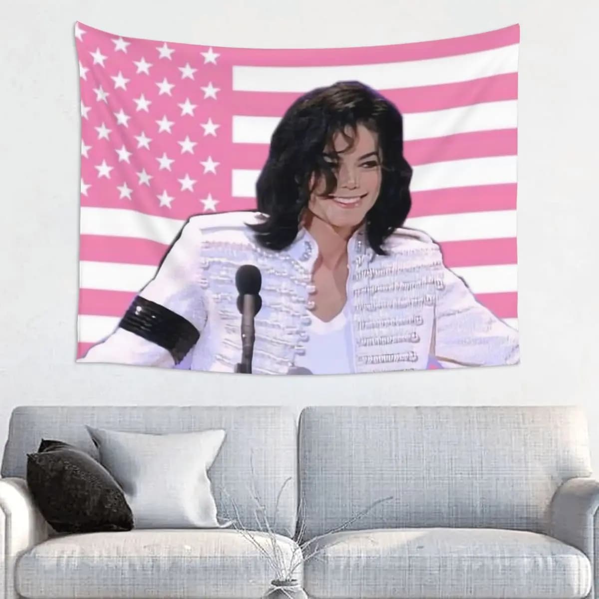 King Of Pop Michaels-MJ Singer Tapestry Bohemian Polyester Wall Hanging Wall Decor Yoga Mat Psychedelic Tapestries