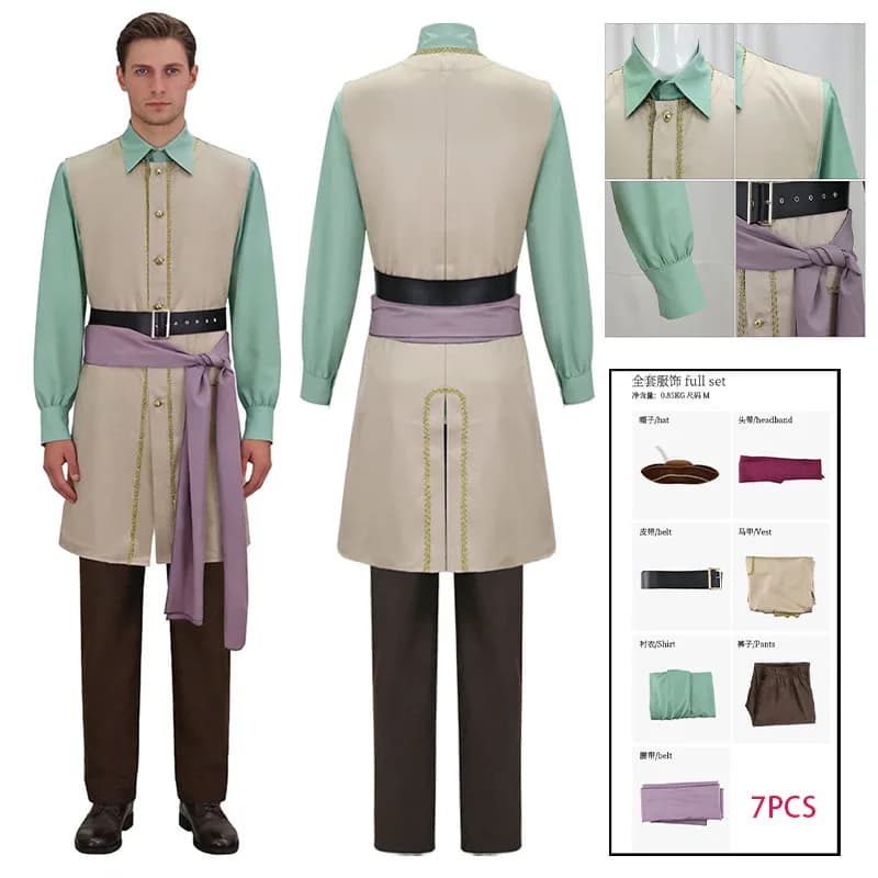 WHH Anime Movie Character Clark Captain Cosplay Fancy Costume shirt pants hat Accessories full set Men Halloween Party Outfits