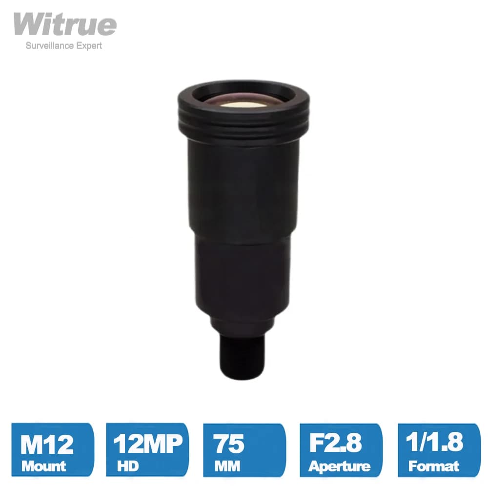 Witrue HD 4K Objective 12MP 75MM Long viewing distance M12 Mount F2.8 1/1.8 "650nm IR filter for CCTV camera Action Cam drones