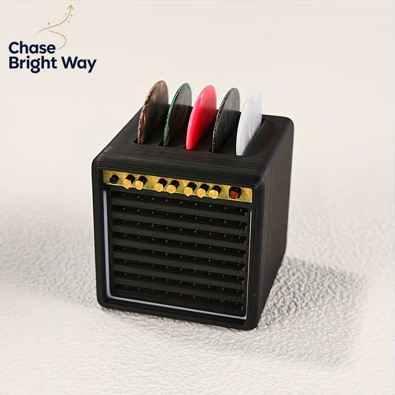 3D Printed Portable Guitar Pick Holder with Drawer Waterproof Dustproof Pick Organizer Storage Display Gift