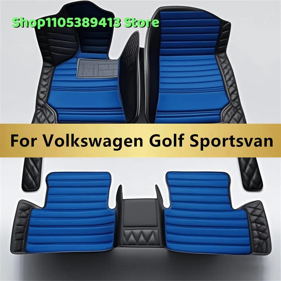 Tappetini Auto Personalizzati per Volkswagen Golf Sportsvan 2020 2019 2018 2017 2016 2015 Accessori Auto Tappeti in Pelle