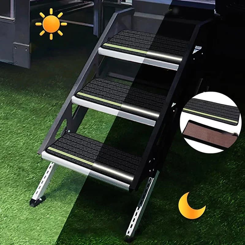 Set tappetino per camper, tappetini per camper antipolvere e antiscivolo con strisce riflettenti