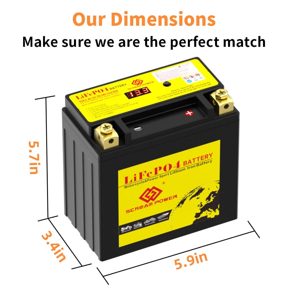 Batteria per moto 14L-BS 12V 9Ah LiFePO4 batterie al litio ferro fosfato CCA 520A batteria di avviamento per scooter ATV UTV