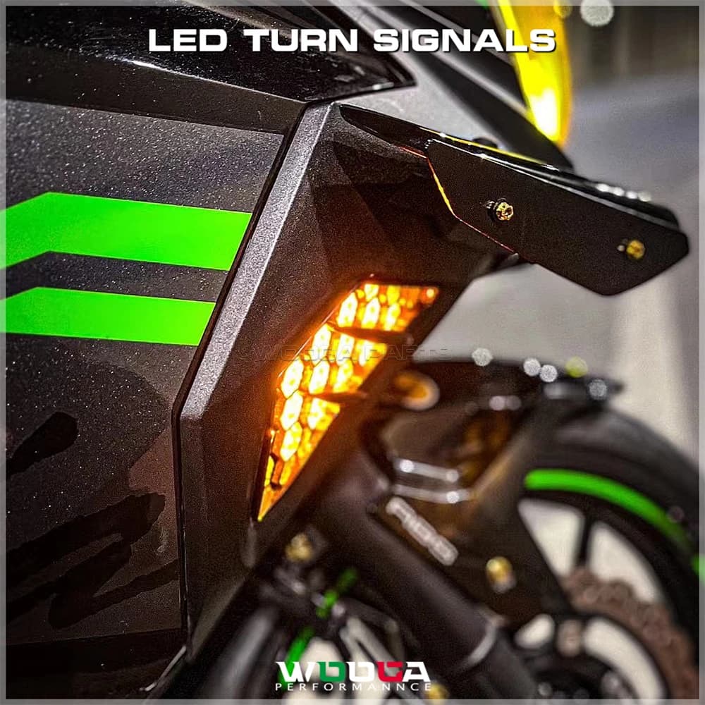 LED front direction indicators for Kawasaki Ninja 400 250 300 650 1000 ZX-6R ZX-4R ZX25R flashing light indicator ZX-4RR ER-6F