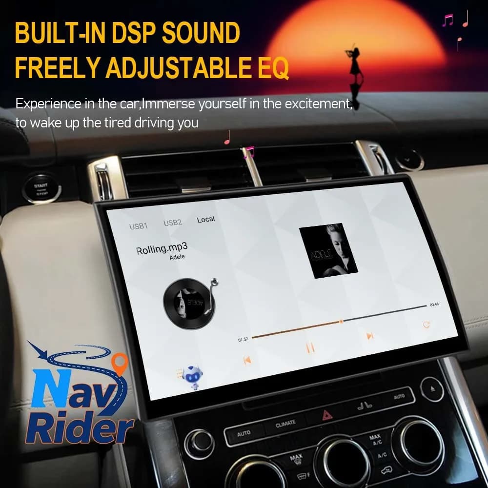 Per Land Rover Range Rover Sport 2014-2018 Schermo Curvo 3D Android da 11.4'' con Sistema Dual, Lettore Multimediale GPS, Carplay, Stereo Auto