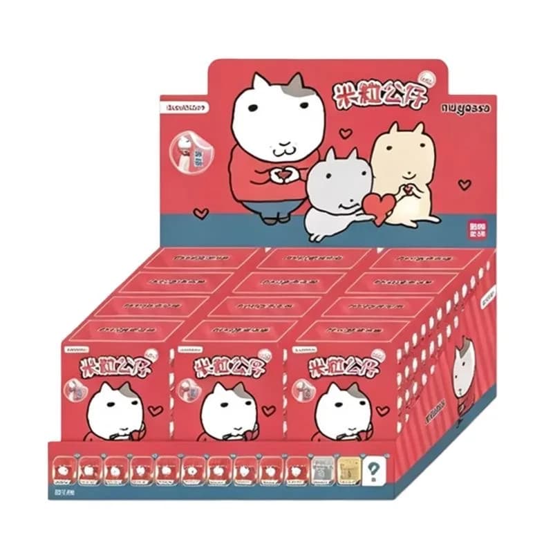 Jandoon Retro Cat Rice Grain Mini Figure Blind Box Collectible Desktop Ornament Designer Toy Cute Model Birthday Gift