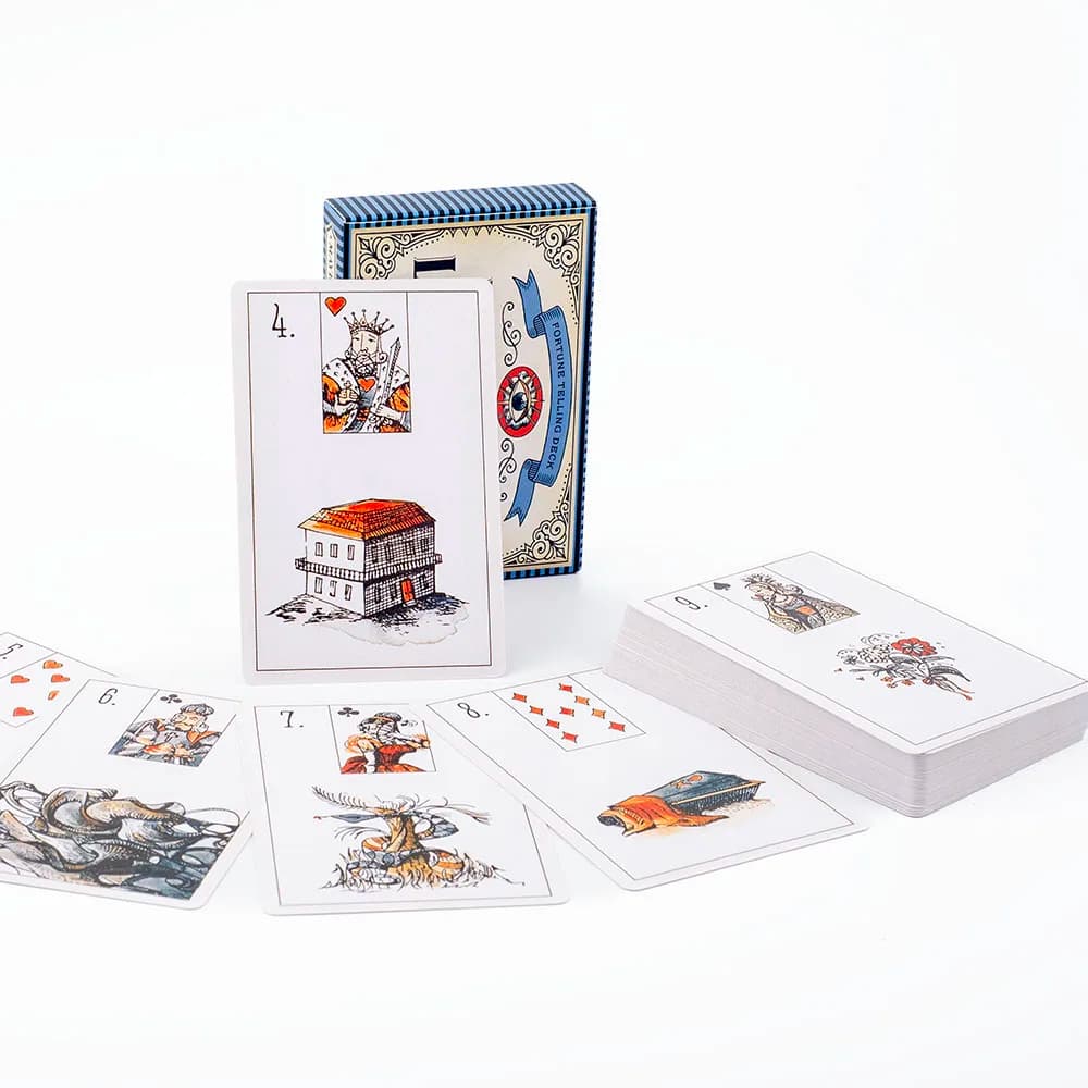 Forse Lenormand 52 Carte Mazzo 9.7*6.3CM Visioni Inglese Per Principianti Divinazione Edizione Mazzo Giochi Da Tavolo