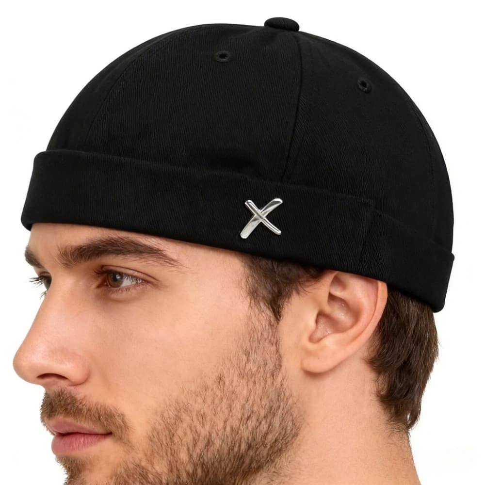 Nuovo Cappello Primaverile con Logo X, Unisex, in Fibra di Poliestere, Stile Street Fashion, Berretto da Marinaio