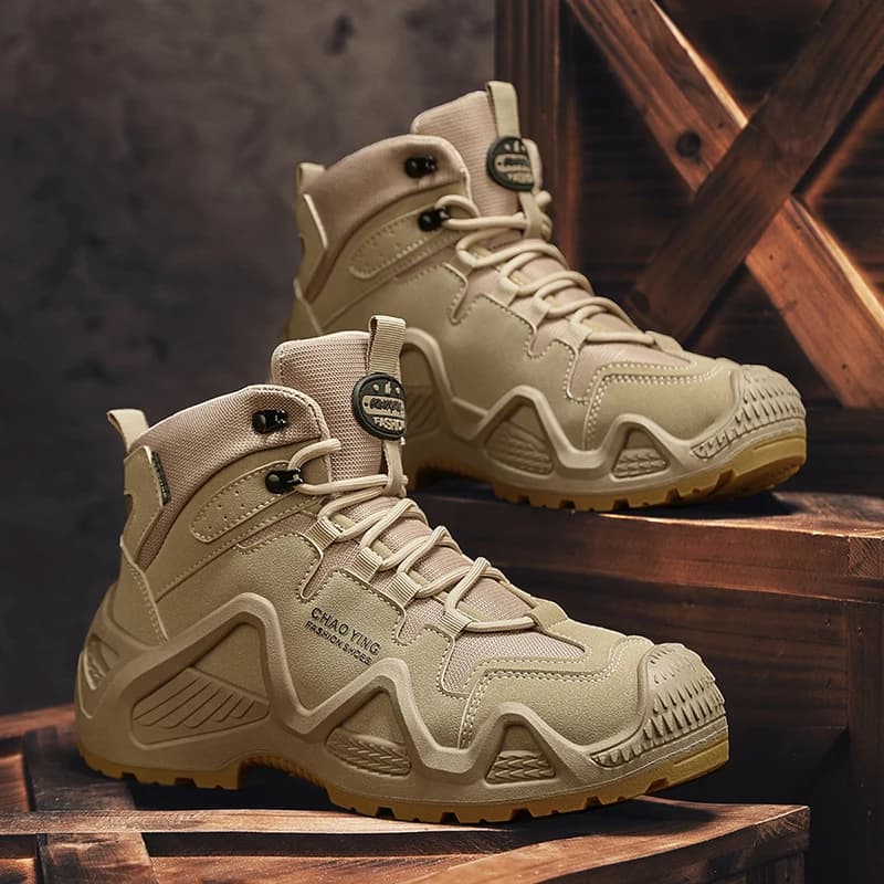 Stivali tattici da uomo Stivali militari da uomo Deserto militare Scarpe antinfortunistiche da lavoro impermeabili Scarpe da arrampicata Scarpe da trekking Stivali da esterno da uomo alla caviglia