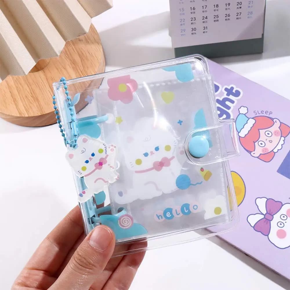 Students Kawaii Journal Hand Book Planner Mini Photo Album Loose Leaf Notebook Binder Ring Notebook Binder Notebook