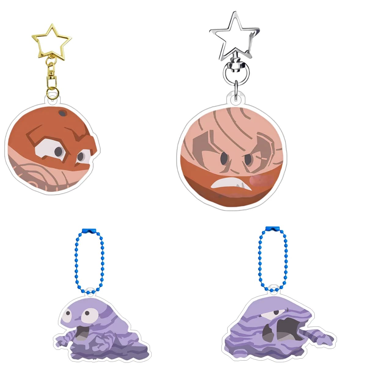 Portachiavi Personalizzato Bokcet Dugtrio Cartoon in Acrilico con Ciondolo Ray Bu