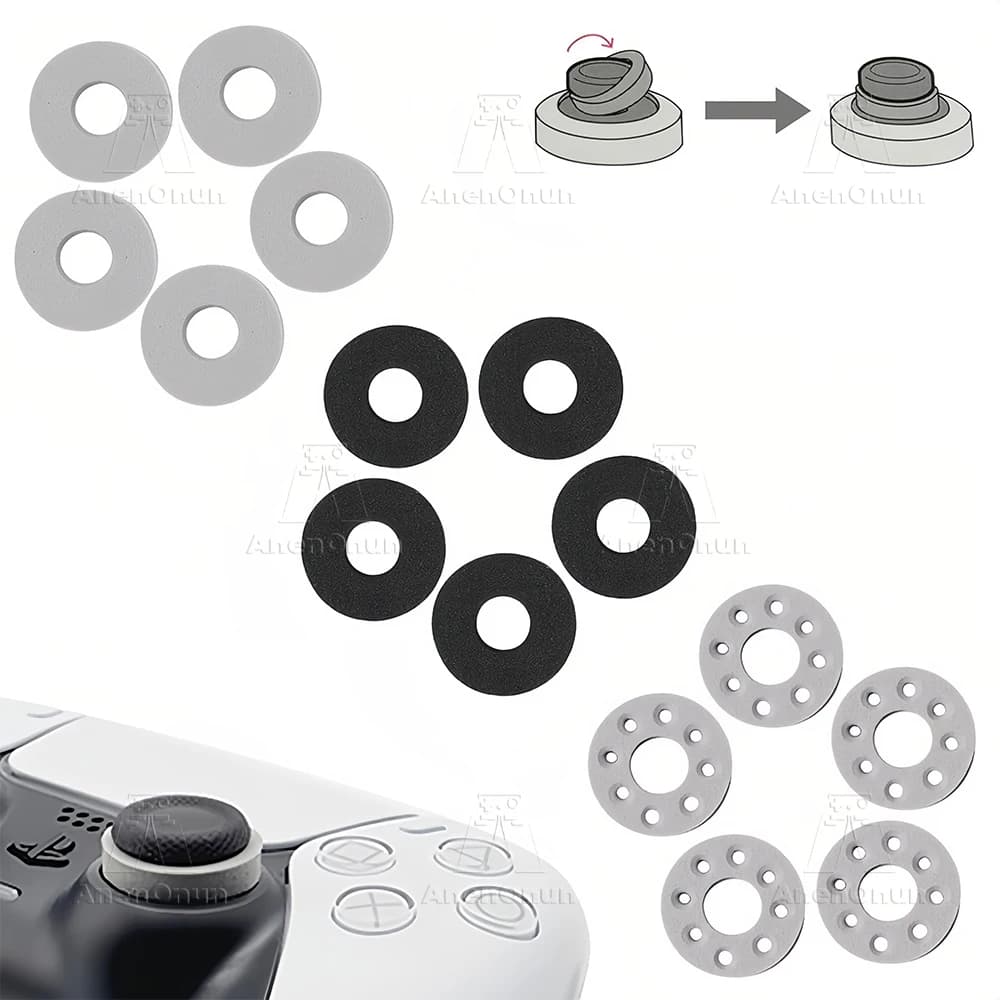 15PCS Controller Anelli di precisione Gamepad Thumbstick Migliora la sensazione della mano Obiettivo Assist Motion Control Anti-Drift Anti-usura Buffer Ring