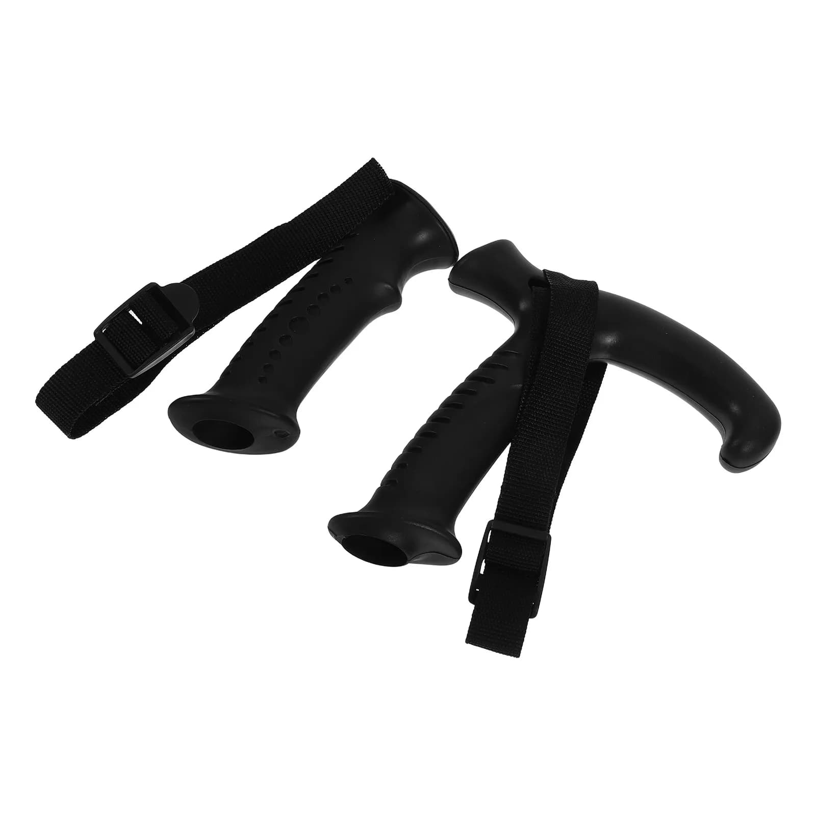 2Pcs Outdoor Walking Stick Handle Replacement Black Plastic Trekking Pole Grips 20Mm Hole for Hiking Camping Climbing Skiing