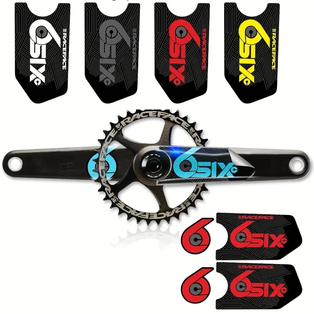 Adesivi Piatti 2D, 2 Adesivi Esagonali C-Crank, Adesivi Decorativi Durevoli per Protezione Pignoni Bicicletta e Casco Moto