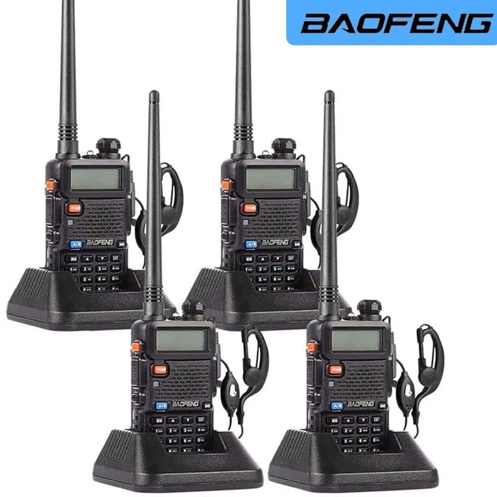 1/2/4PCS BaoFeng UV-5R 8W Tri-Power Walkie Talkie Dual Band ad alta potenza a lungo raggio 128CH portatile radio bidirezionale portatile
