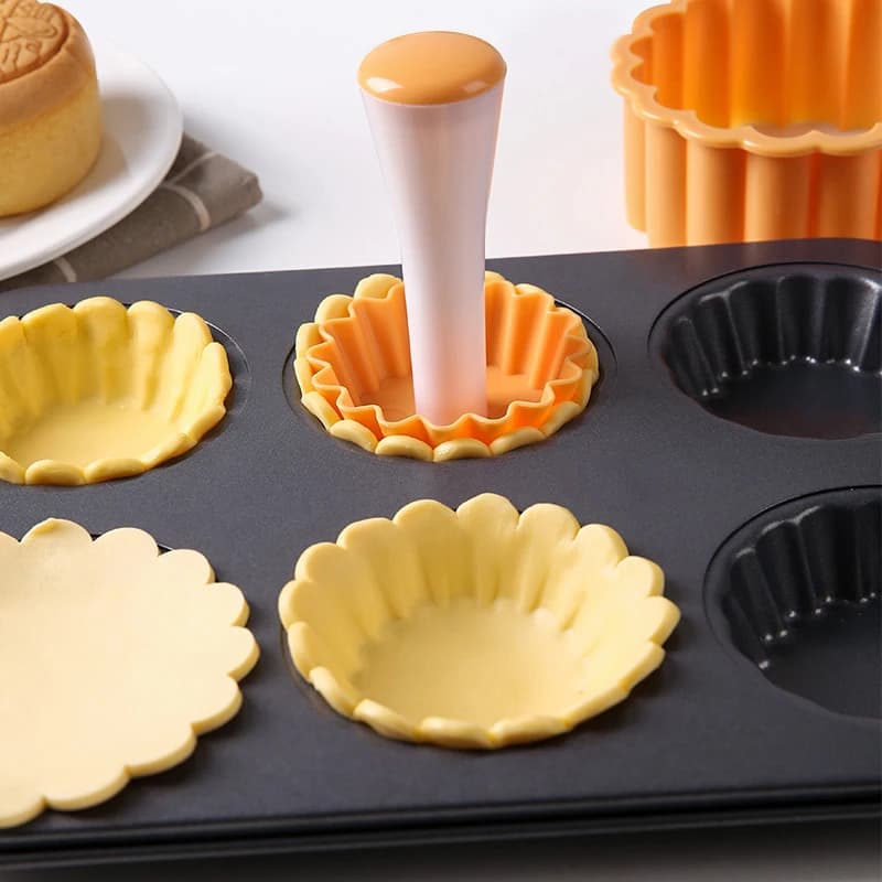 Set di stampi per conchiglie per crostate Tamper per pasticceria Mini Tamper per crostate Round Tartlet Tarts Shell Maker strumenti di cottura