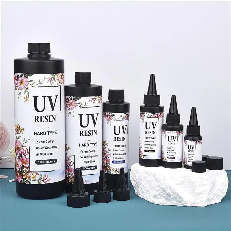 50/100/200/500g UV Epoxy Resin Glue DIY Jewelry Making High Transparency Fast Drying High Hardness Glue UV Lamp DIY Craft Decor