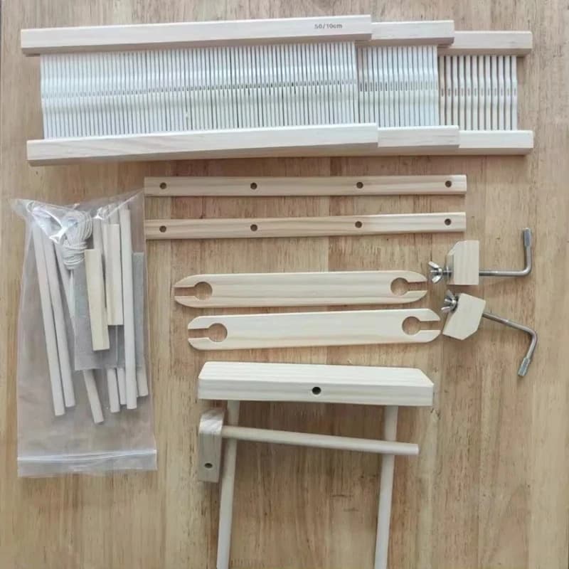 Solid Wood Loom Multifunctional Weaving Tool Handmade Wool Tapestry Making Set