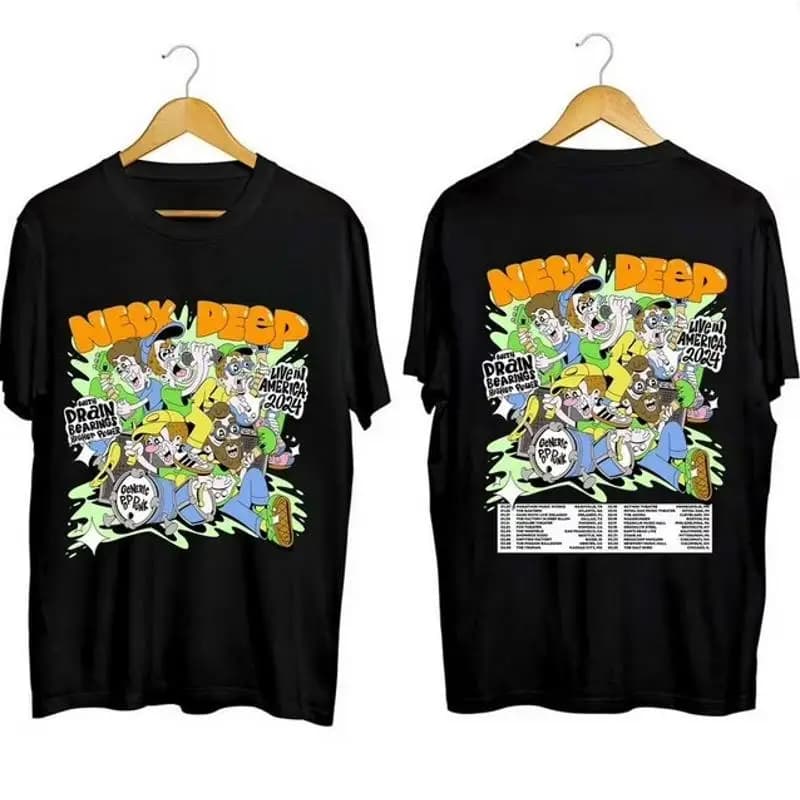 Collo profondo con scarico, cuscinetti, lato traino T-shirt Higher Power 2024 Tour