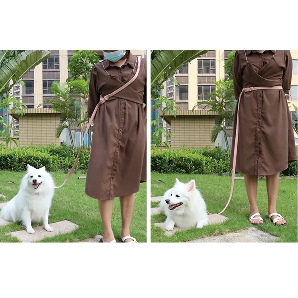 Set Collare e Guinzaglio Regolabile per Cani, Impermeabile e Lavabile in PVC, Resistente allo Sporco, con Fibbia a Sgancio Rapido, Guinzagli Morbidi per Cani